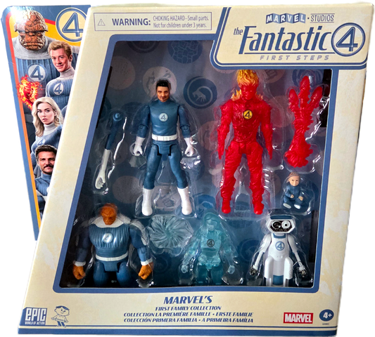 Hasbro Marvel Studios The Fantastic 4 First Steps Epic World of Action Marvel's First Family Collection Retro Action Figure 6-Pack