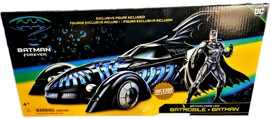 Spinmaster Toys DC Batman Forever Retro Collection Batmobile with Exclusive Batman Figure