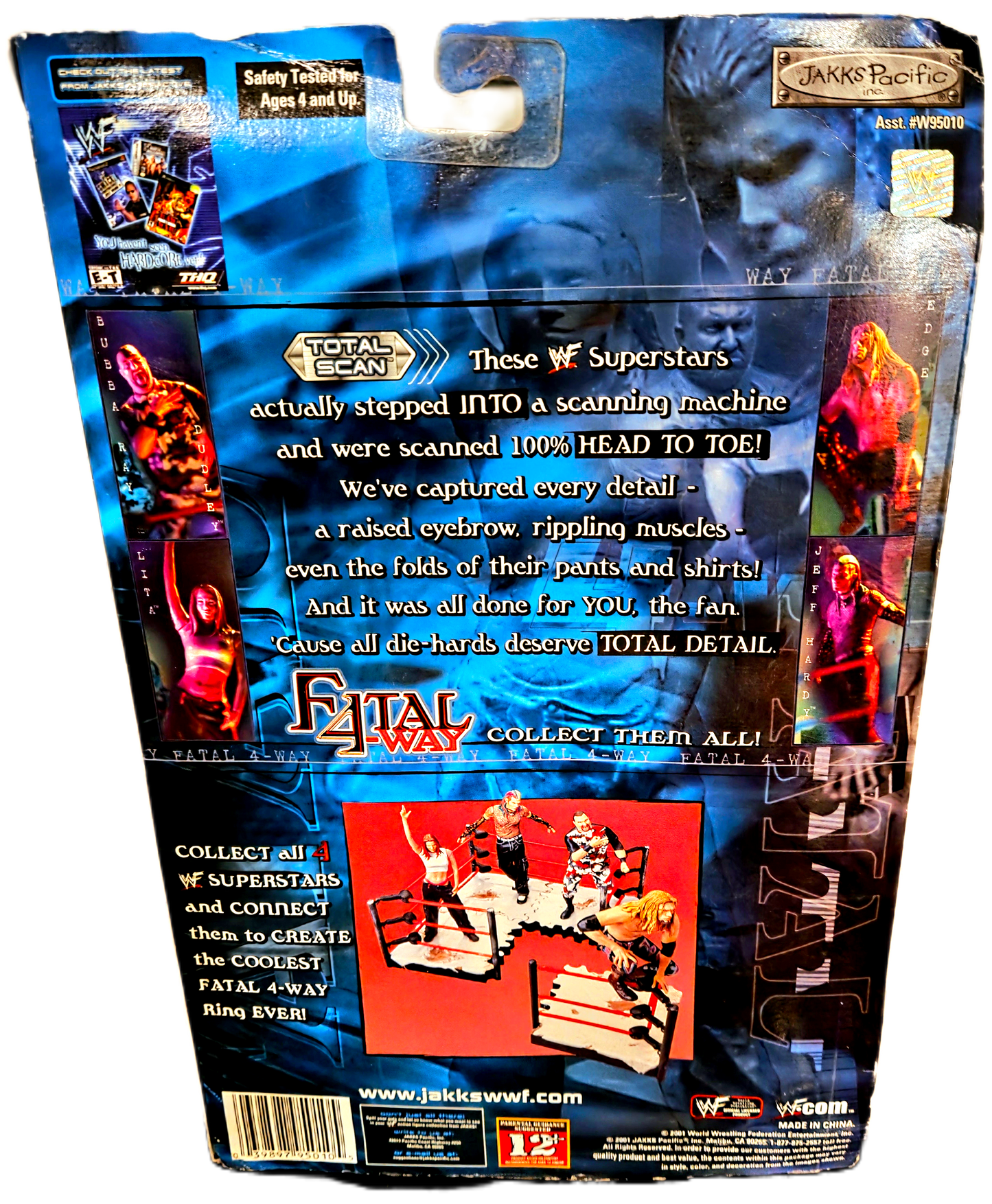 Jakks Pacific WWF Fatal 4 Way Series 1 Total Scan Lita Action Figure (Damaged Packaging)