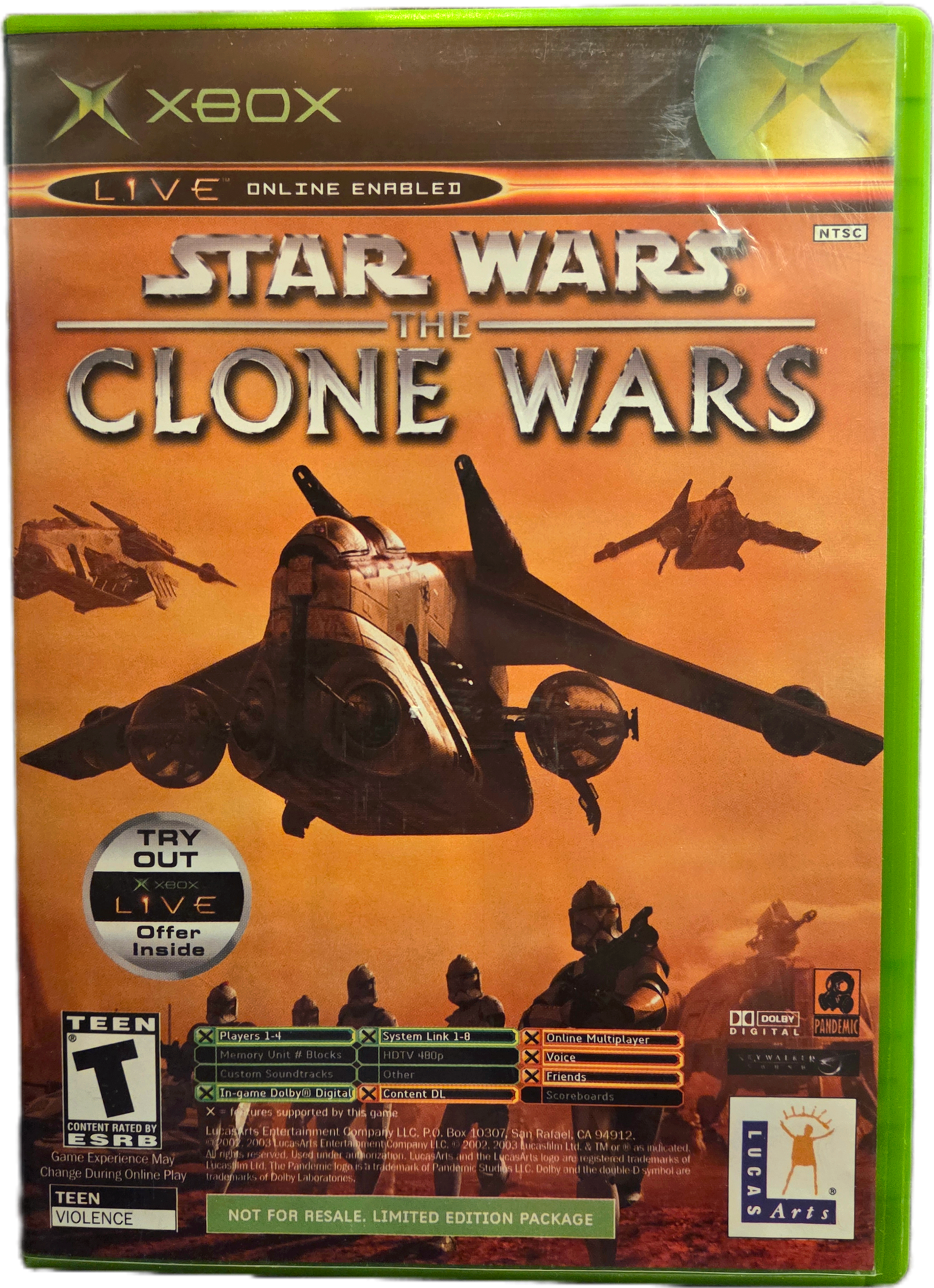 XBOX Star Wars The Clone Wars/Tetris Worlds Used Video Game