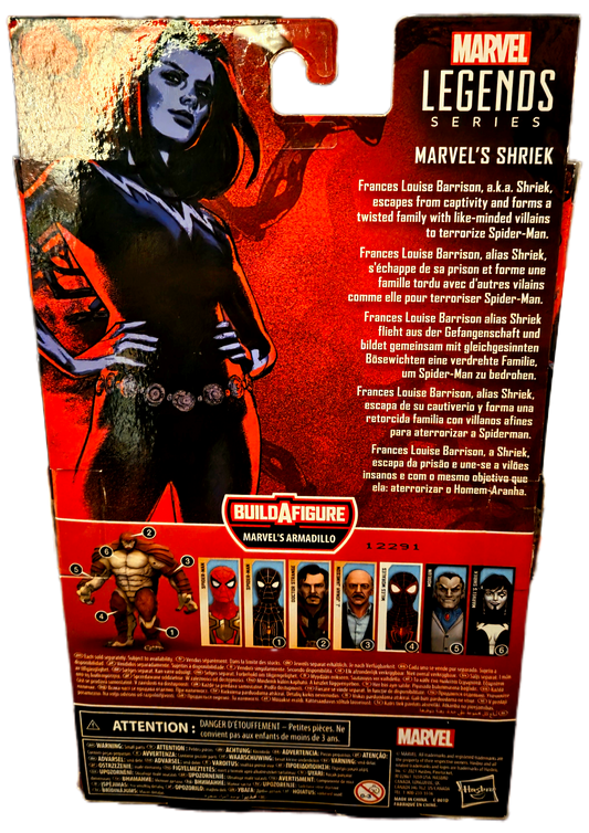 Hasbro Marvel Legends Spider-Man Shriek Armadillo Wave Action Figure (No BAF Piece)