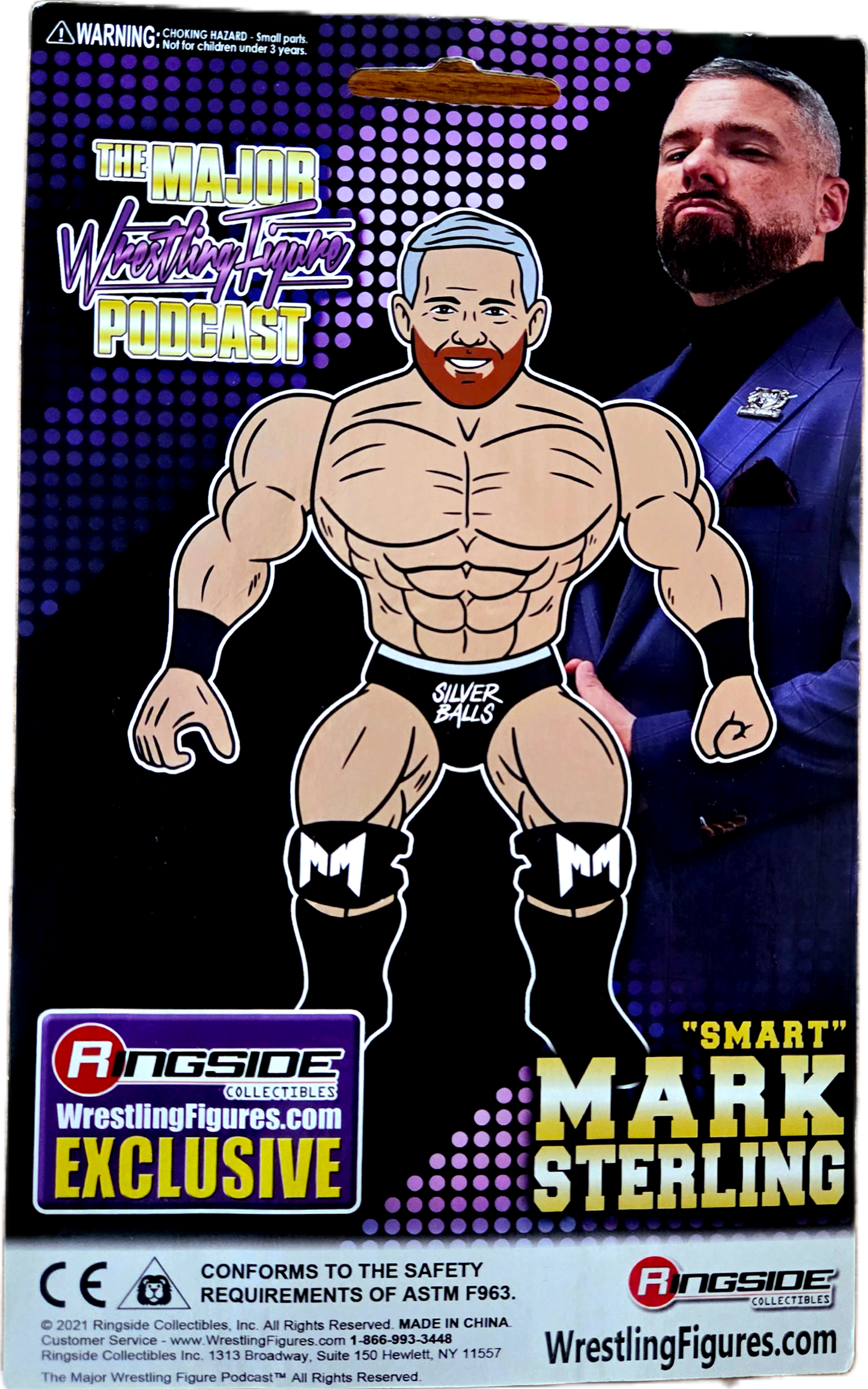 Major Wrestling Figure Podcast Ringside Collectibles Exclusive Smart Mark Sterling Retro Style Action Figure