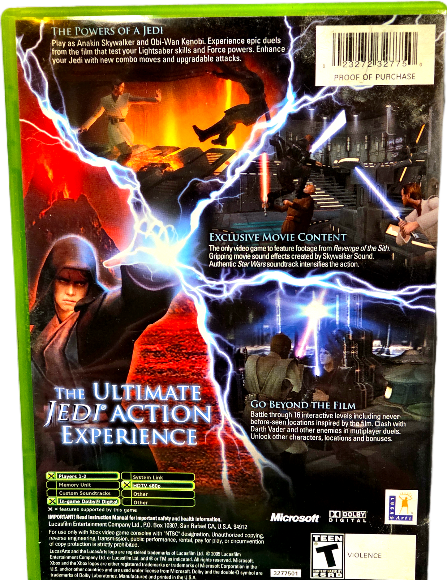 XBOX Star Wars Episode III Revenge of the Sith Used Video Game