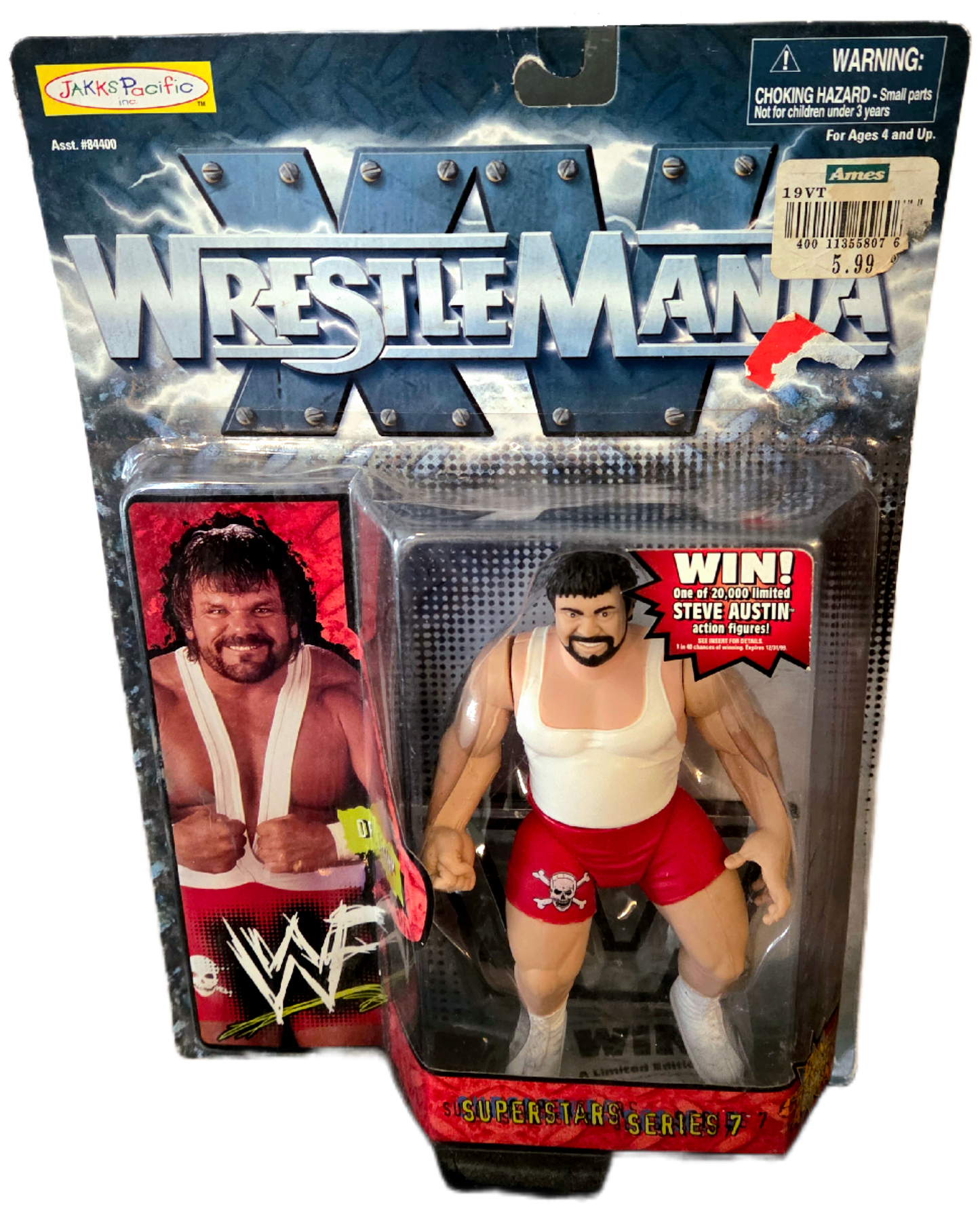 Jakks Pacific WWF Bone Crunching Action Superstars Series 7 Doctor Death Steve Williams Action Figure (Damaged Packaging)