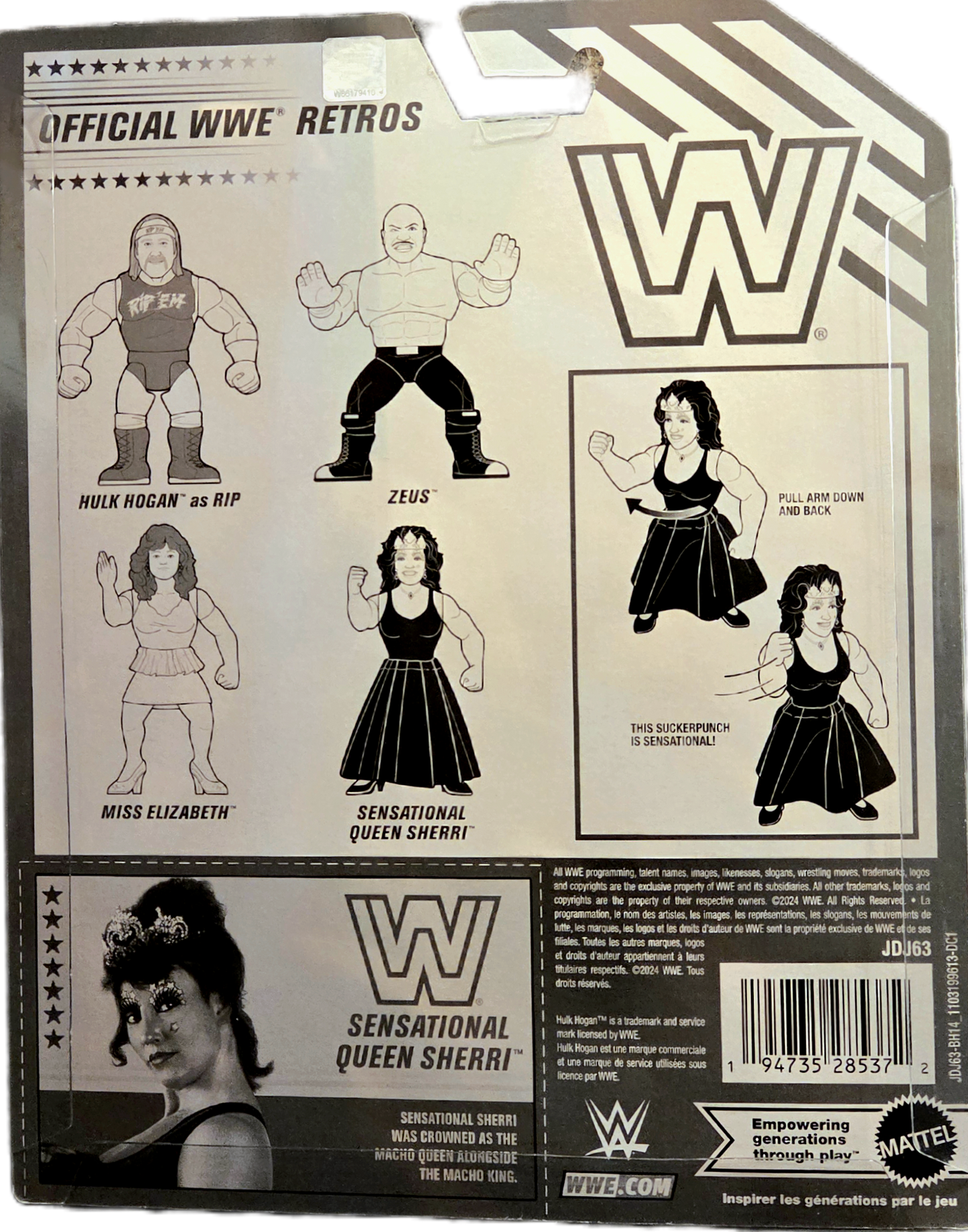 Mattel WWE Official Retro 4-Pack Sensational Queen Sherri Action Figure