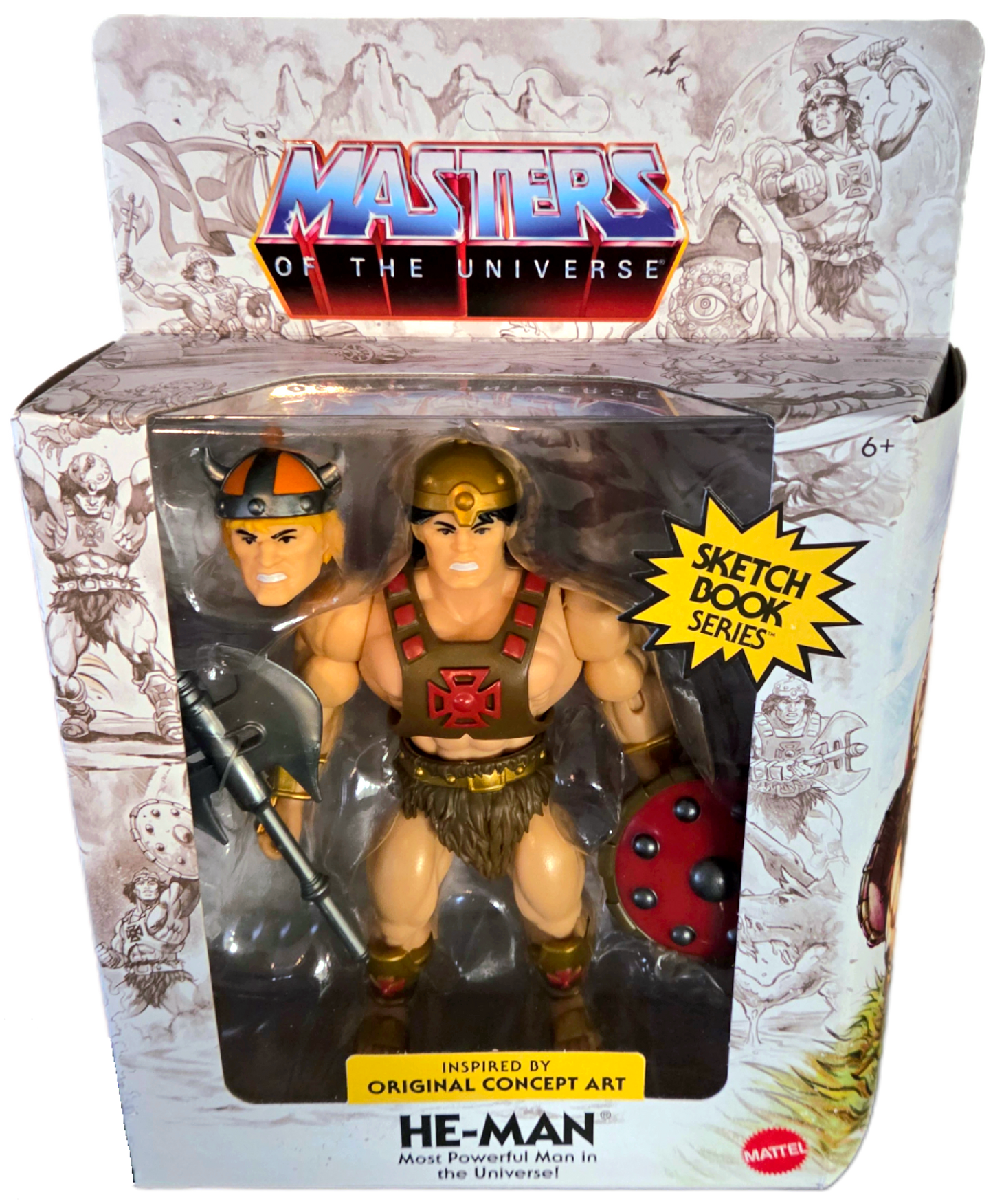Mattel Masters of the Universe Origins Sketch Book Series Original Concept Art He-Man Action Figure