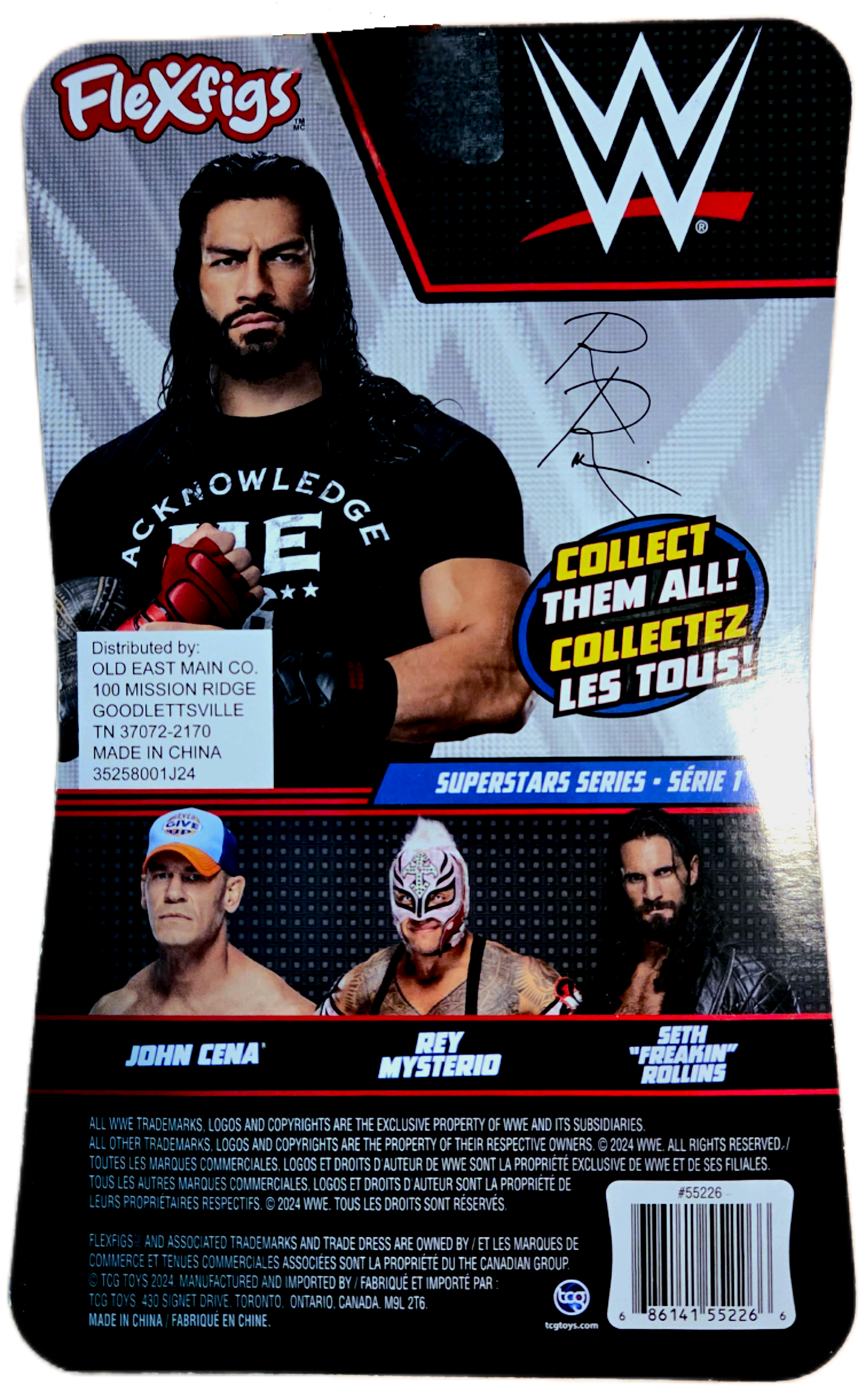 TCG FleXfigs WWE Superstars Series 1 Roman Reigns Bendable Figure