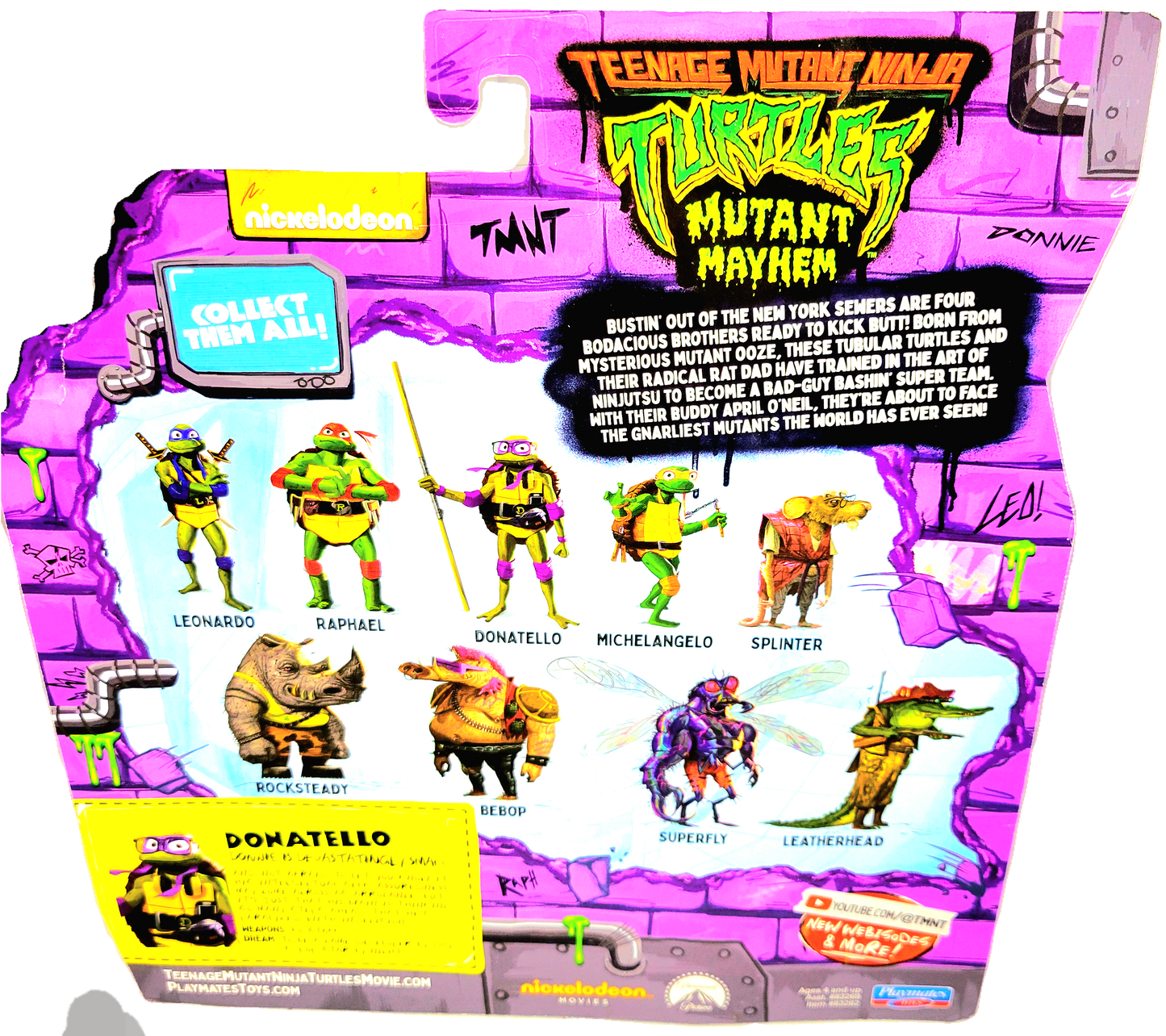 Playmates Teenage Mutant Ninja Turtles Mutant Mayhem Donatello Action Figure