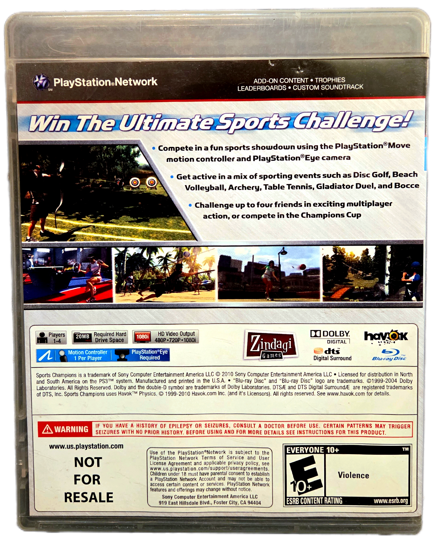 Playstation 3 Playstation Move Sports Champions Used Video Game