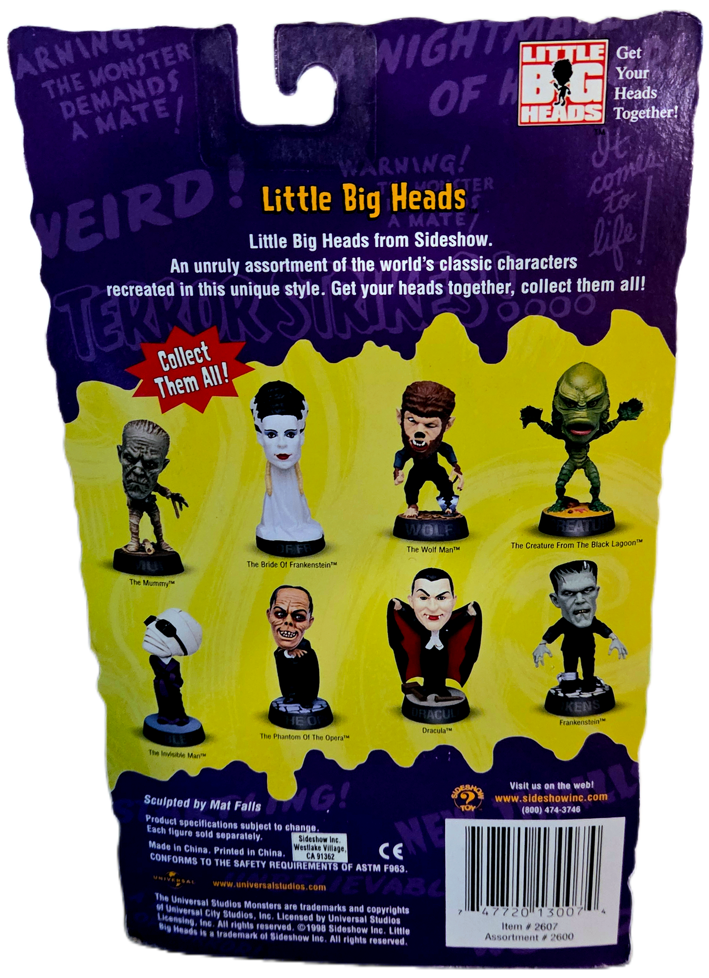 Sideshow Toy Universal Studios Monsters Little Big Heads Series One The Invisible Man Figure
