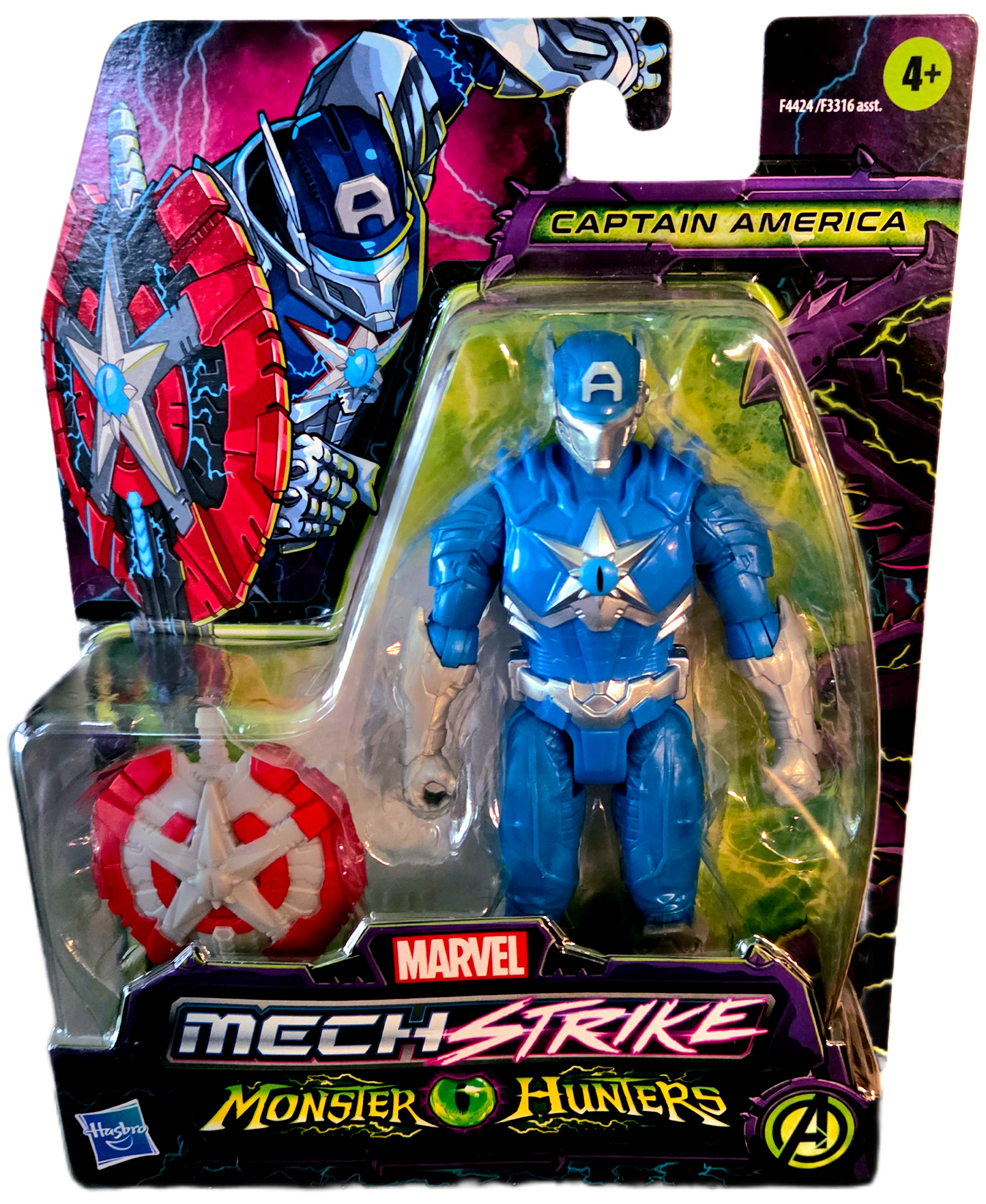 Hasbro Marvel Mech Strike Monster Hunters Captain America Action Figure
