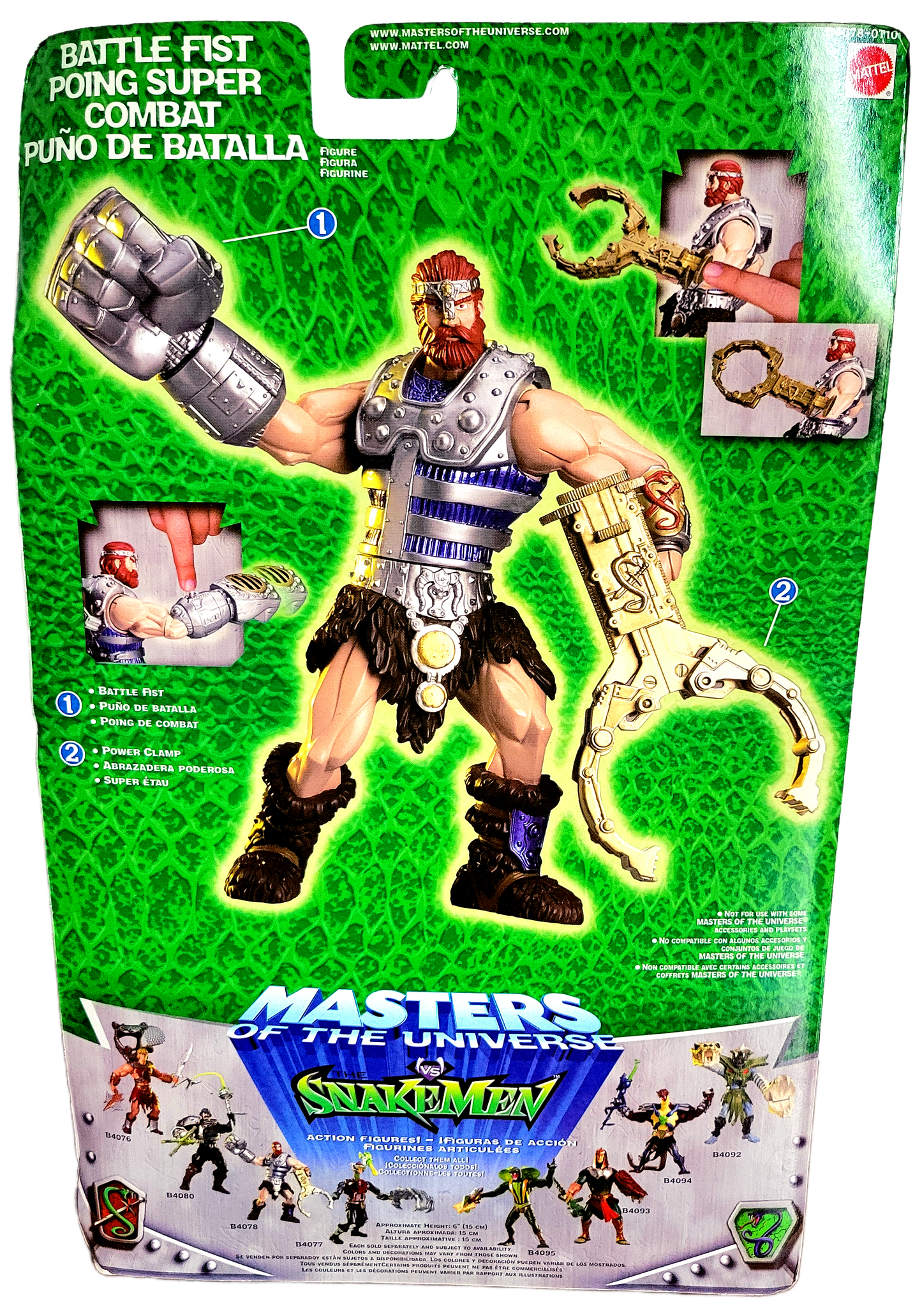 Mattel Masters of the Universe vs. The SnakeMen Battle Fist 200x Action Figure (Corner Wear)