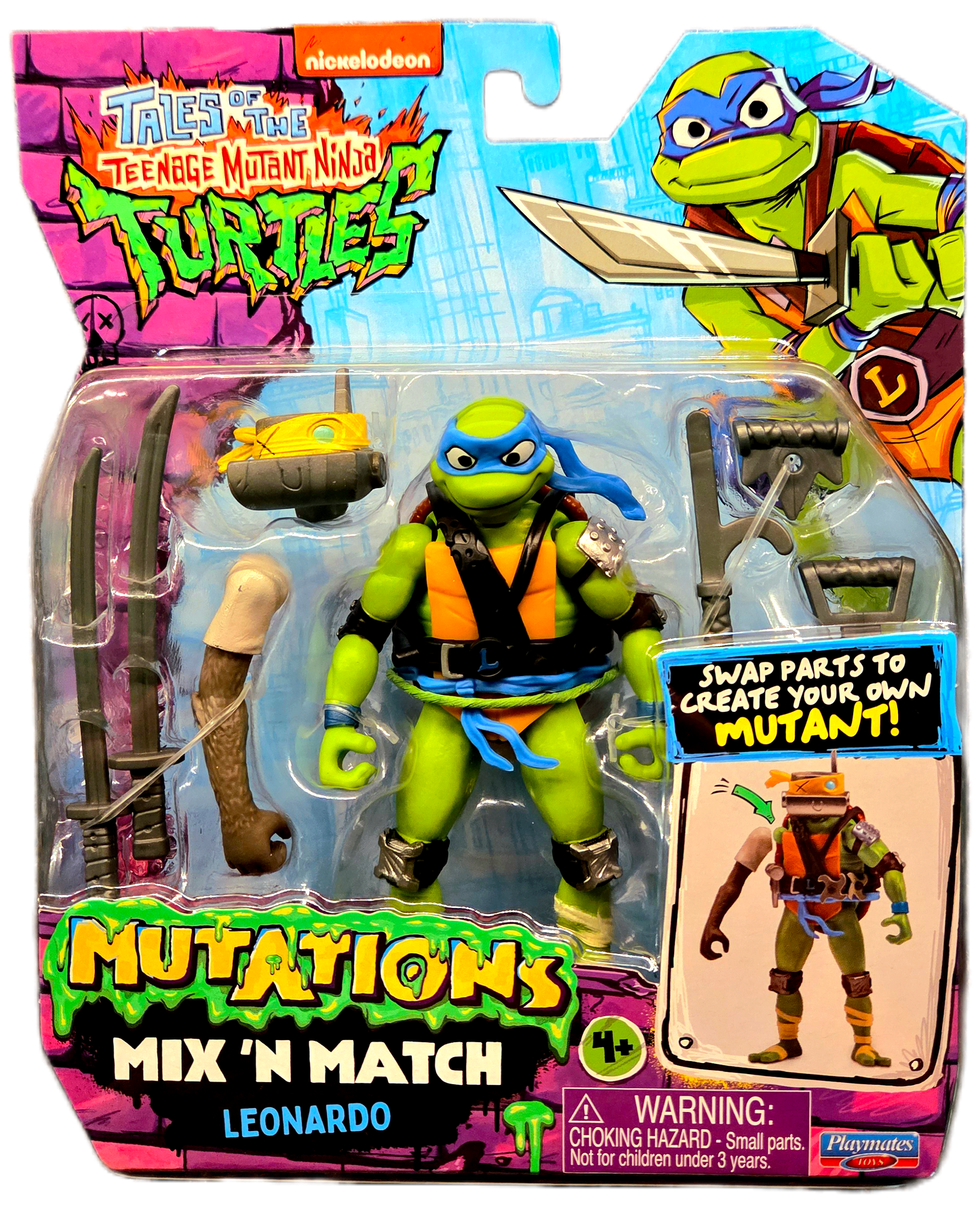 Playmates Tales Of The Teenage Mutant Ninja Turtles Mutations Mix 'N Match Leonardo Action Figure