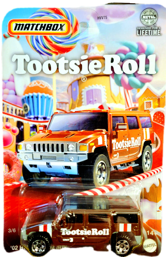 Mattel Matchbox Tootsie Roll '02 Hummer H2 SUV Toy Vehicle