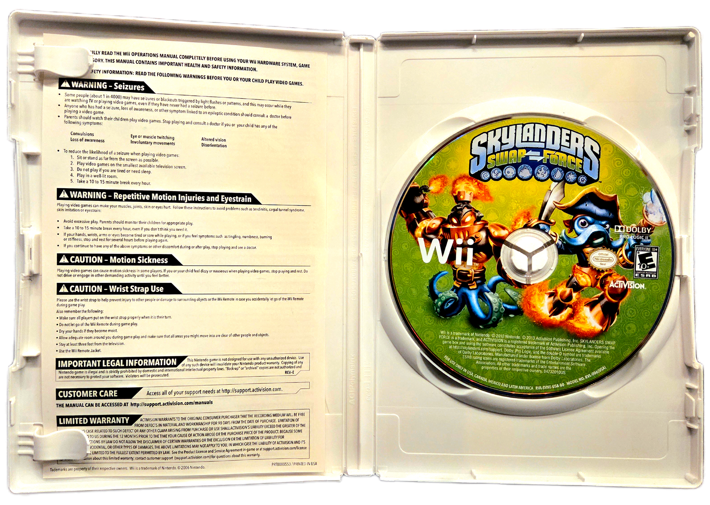 Nintendo Wii Activision Skylanders Swap Force Used Video Game