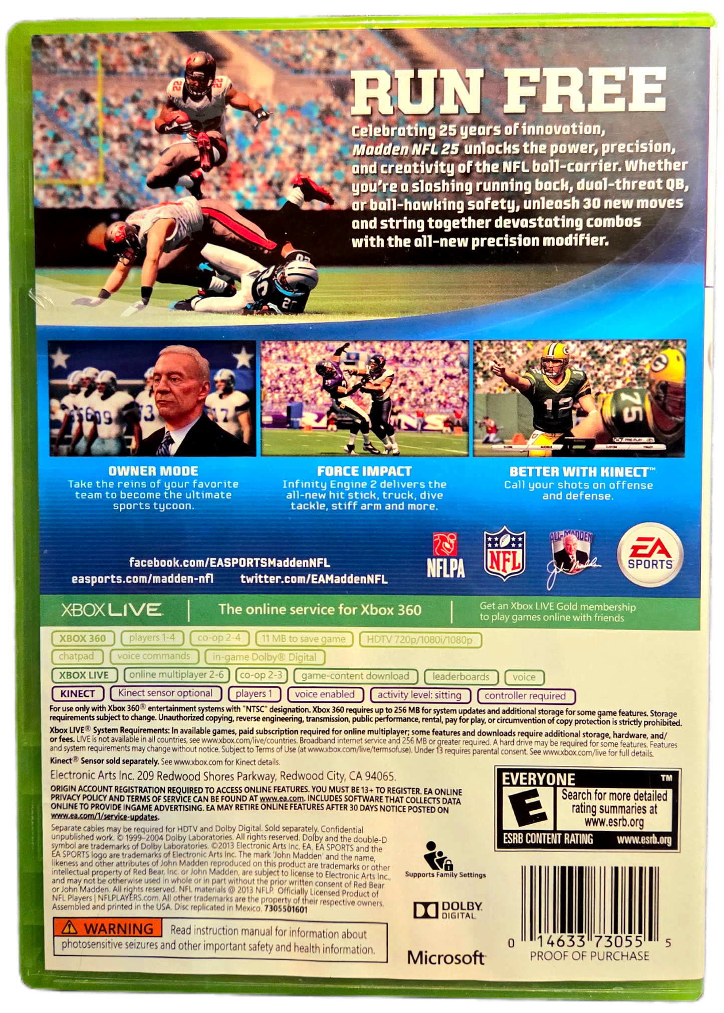 XBOX 360 EA Sports NFL Madden 25 Used Video Game