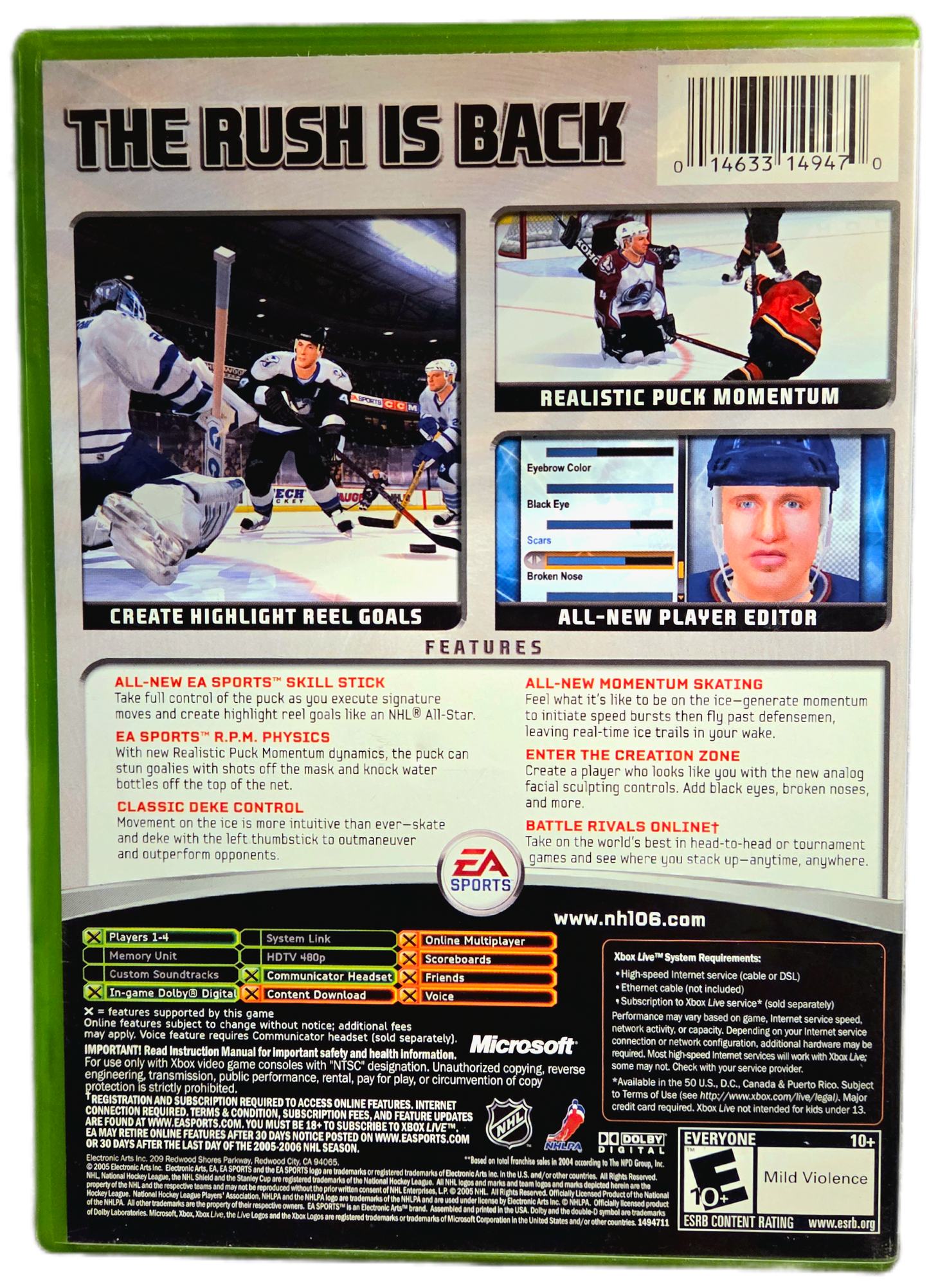 XBOX EA Sports NHL 06 Used Video Game