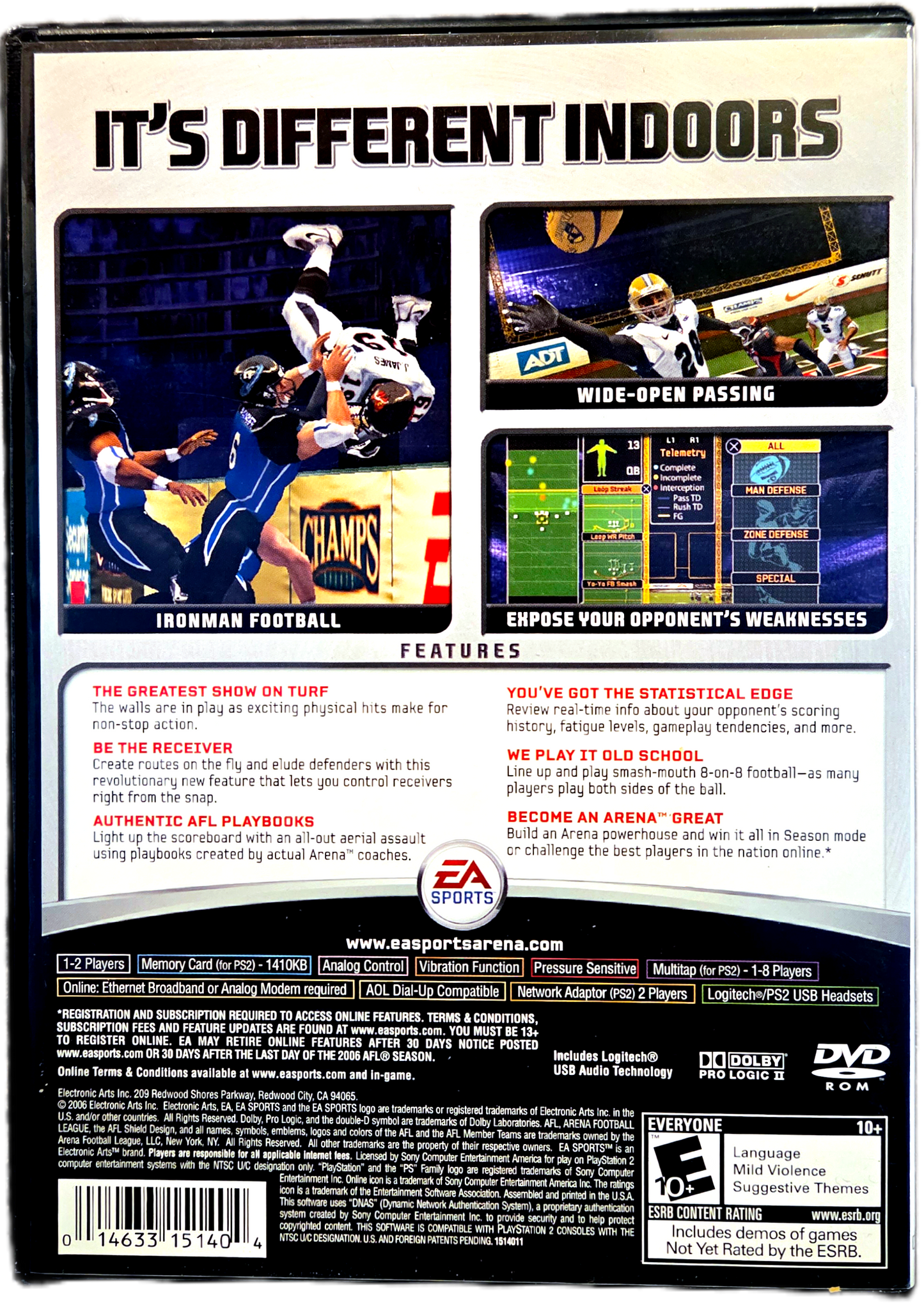 Playstation 2 EA Sports Arena Football Used Video Game