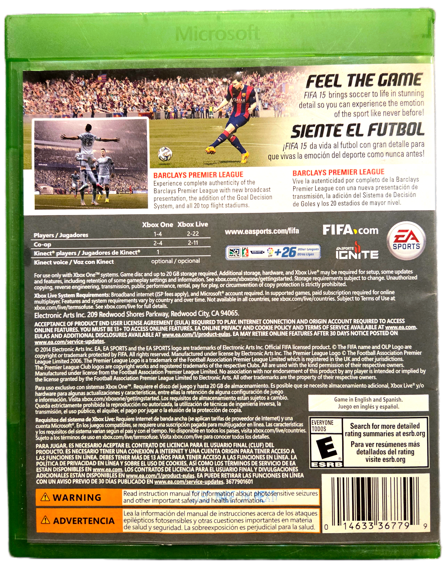XBOX One EA Sports FIFA 15 Used Video Game