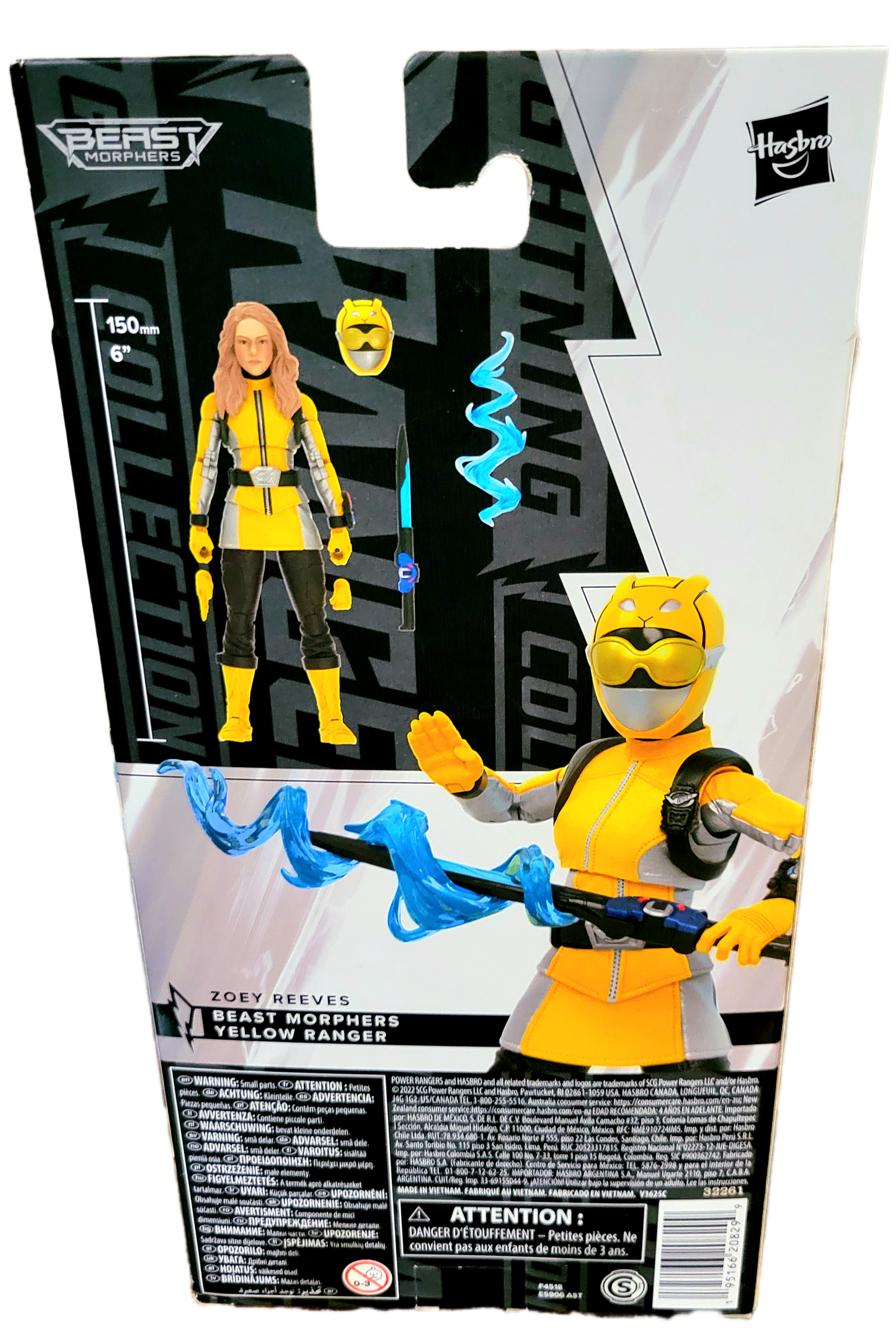 Hasbro Power Rangers Lightning Collection Beast Morphers Yellow Ranger Action Figure