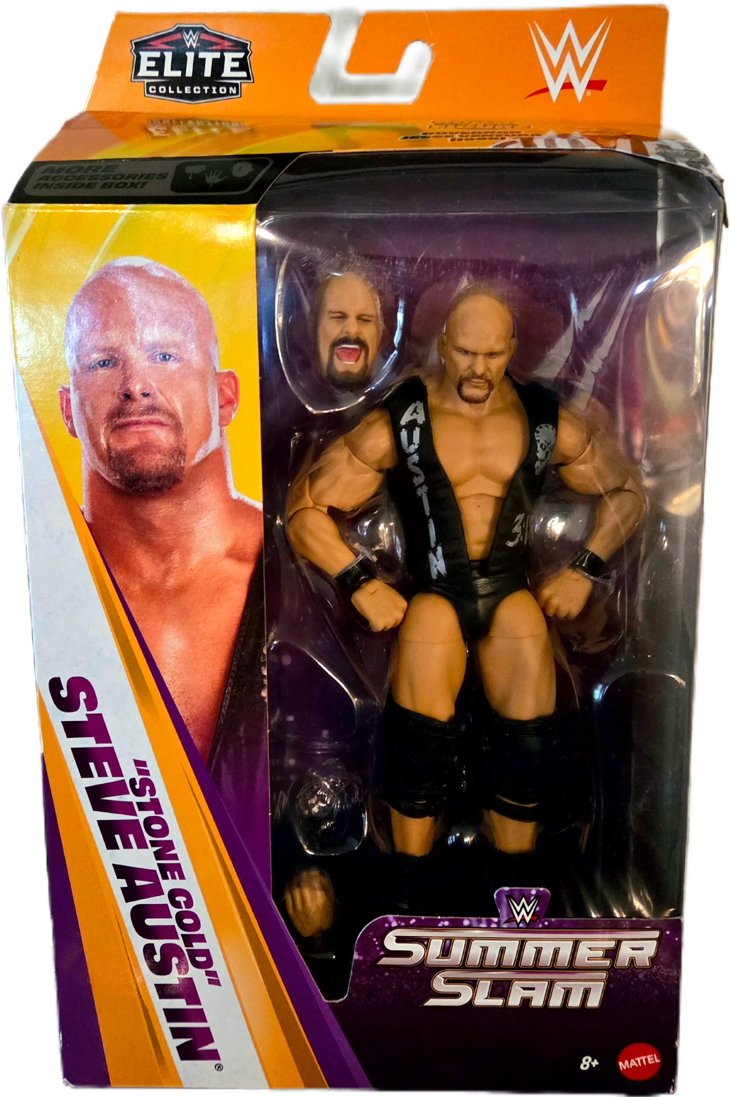 Mattel WWE Elite SummerSlam 2026 Series Stone Cold Steve Austin Action Figure. No BAF Piece.