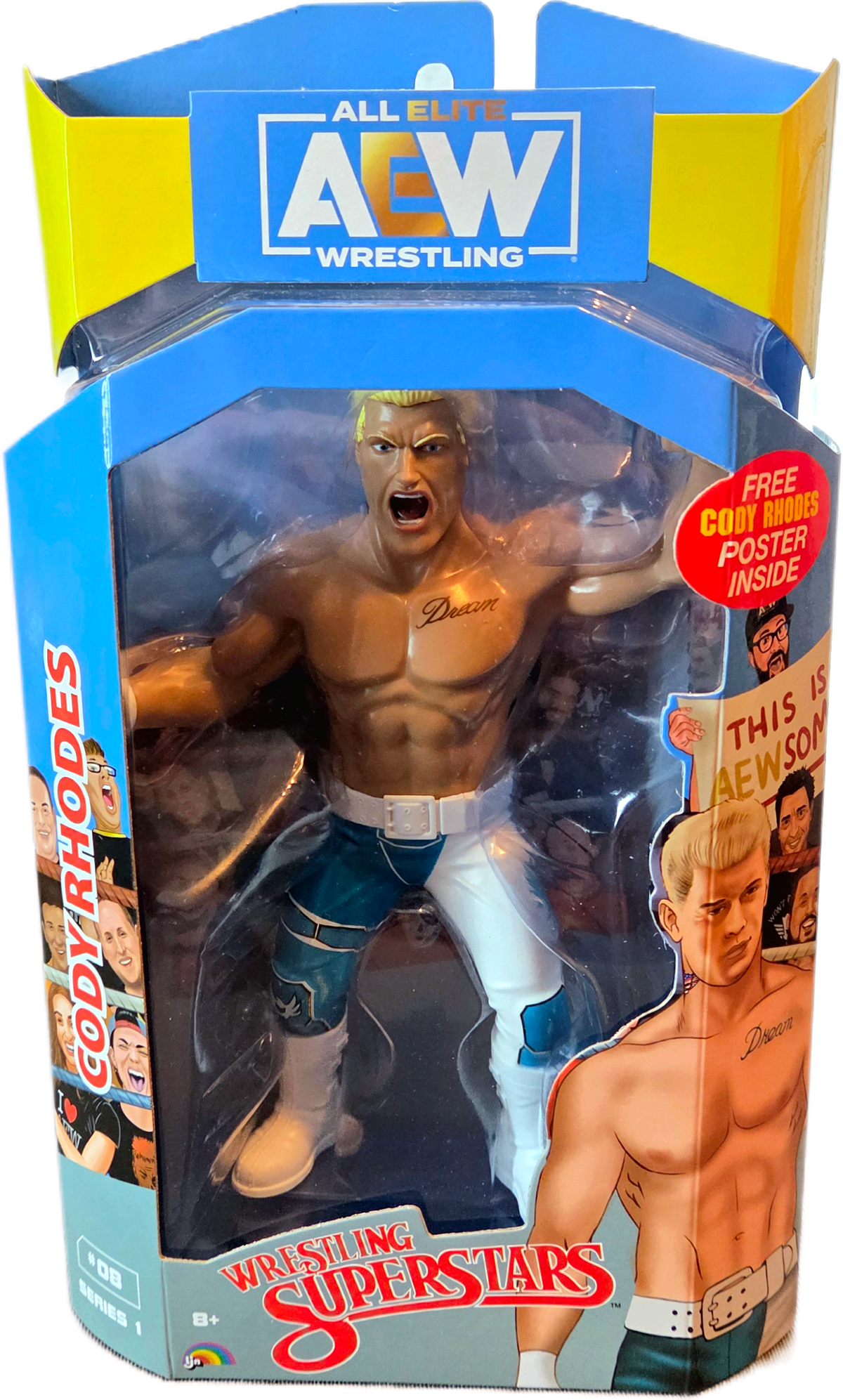 Jazwares All Elite Wrestling (AEW) Cody Rhodes Unmatched Series 1 LJN Action Figure