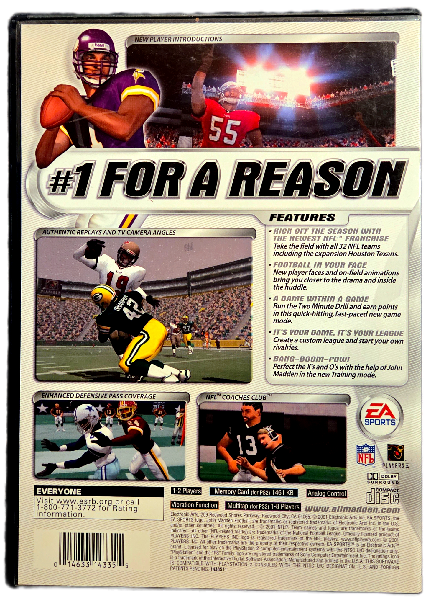 Playstation 2 EA Sports Madden 2002 Used Video Game