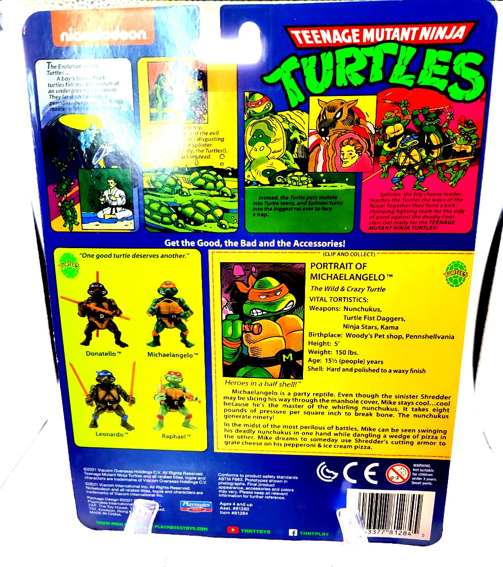 Playmates Teenage Mutant Ninja Turtles (2021) Retro Michelangelo Action Figure