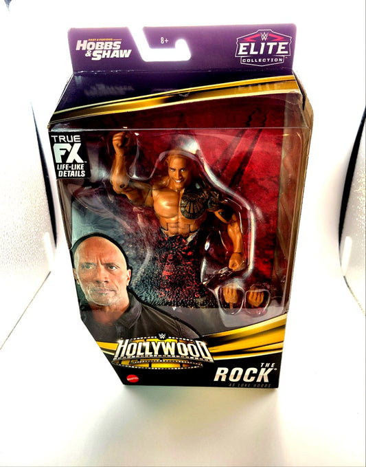 Mattel WWE Hollywood Elite The Rock As Luke Hobbs From Hobbs & Shaw Action Figure