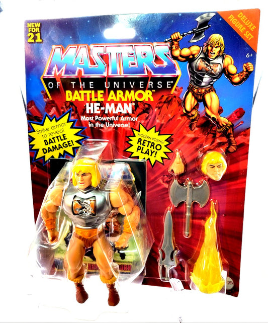 Mattel Masters Of The Universe Battle Armor He-Man Retro Deluxe Action Figure