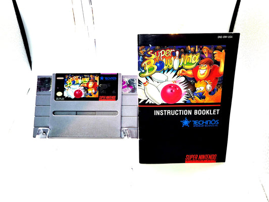 Super Bowling Super Nintendo (SNES) Video Game With Manual