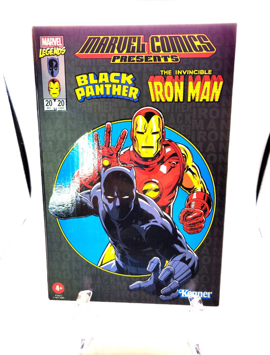 Hasbro Marvel Legends The Invincible Iron Man/Black Panther Kenner Retro Action Figure 2-Pack