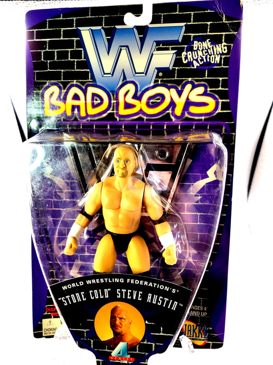 Jakks WWF Bad Boys Series 4 Bone Crunching Action Stone Cold Steve Austin Action Figure