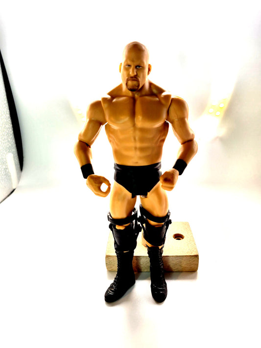 Mattel WWE Championship Showdown Series 5 Stone Cold Steve Austin Loose Action Figure With Stand