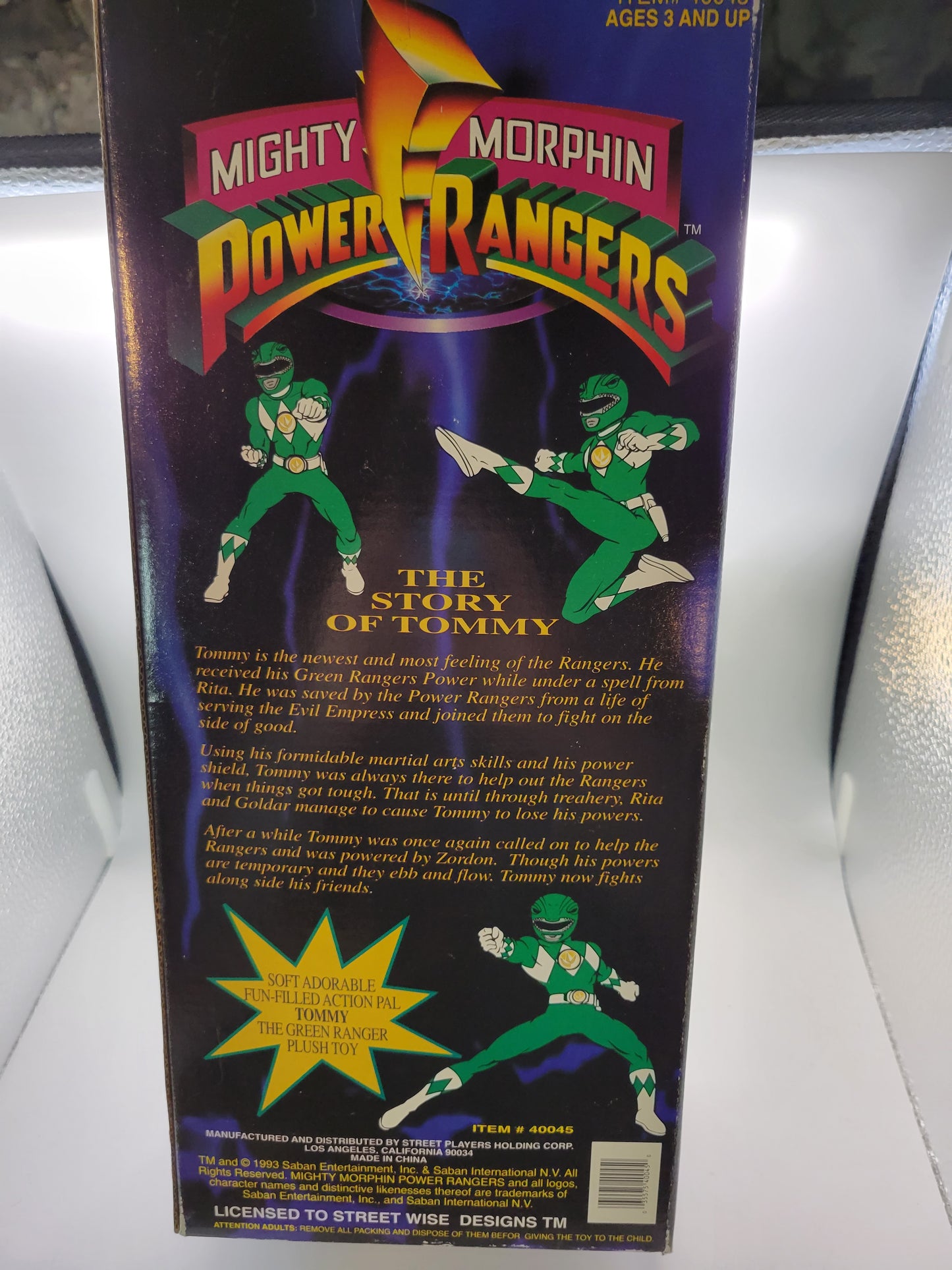 Mighty Morphin Power Rangers (1993) Large Tommy Green Ranger Collector's Edition Plush