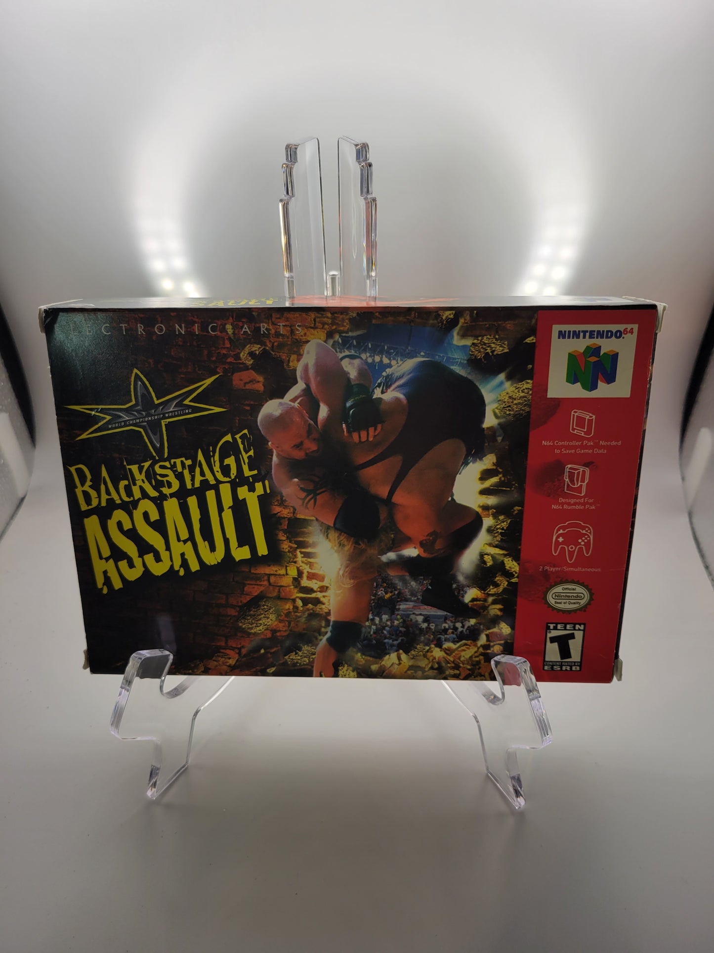 WCW Backstage Assault Nintendo 64 Game With Box
