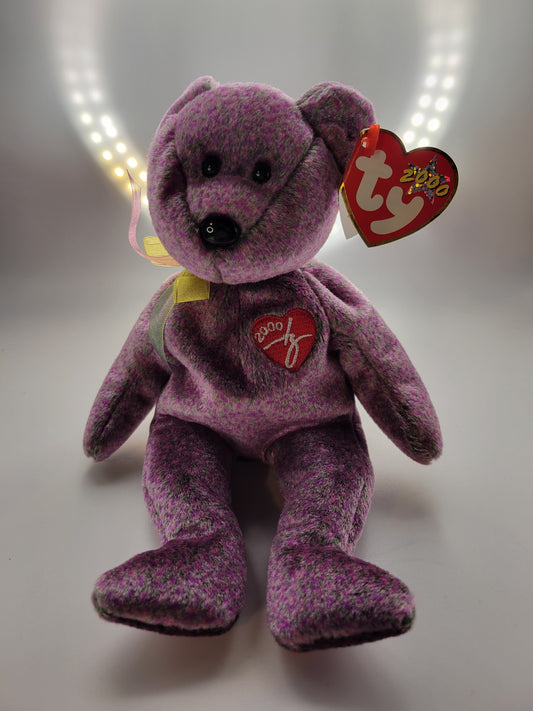 TY Beanie Babies 2000 Signature Purple Bear