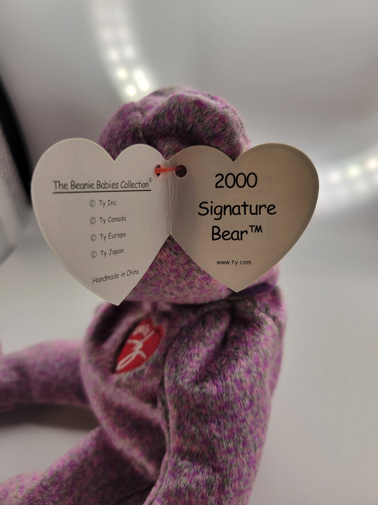 TY Beanie Babies 2000 Signature Purple Bear