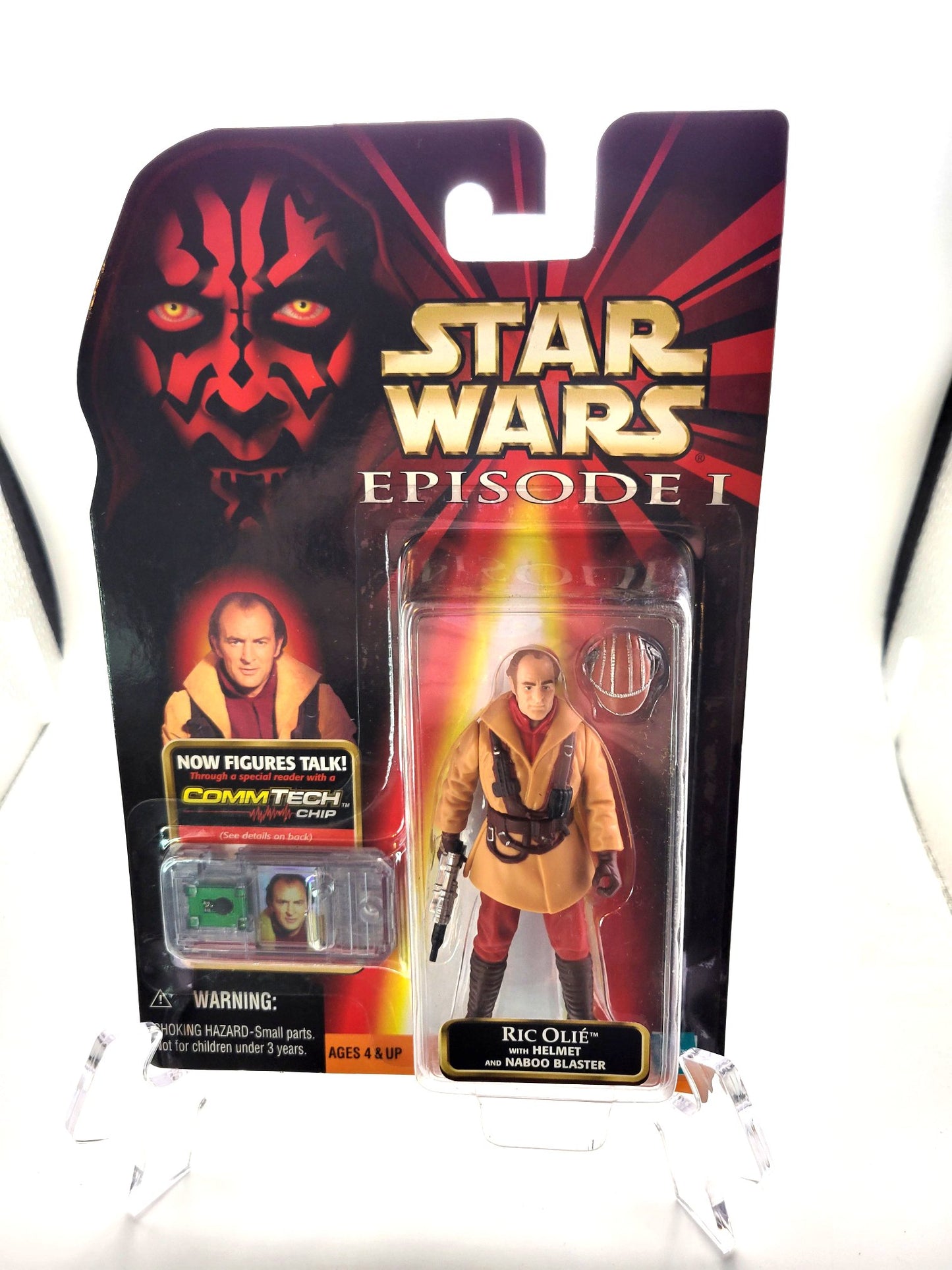 Hasbro Star Wars Episode I (1998) Ric Olie With Helmet And Naboo Blaster Action Figure