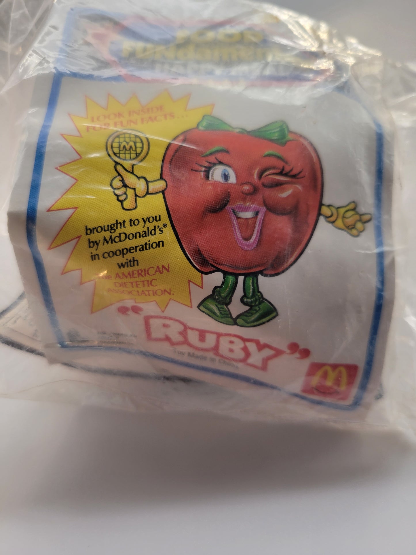 McDonald's 1992 Happy Meal Toy "RUBY" Food Fundamentals Changeable