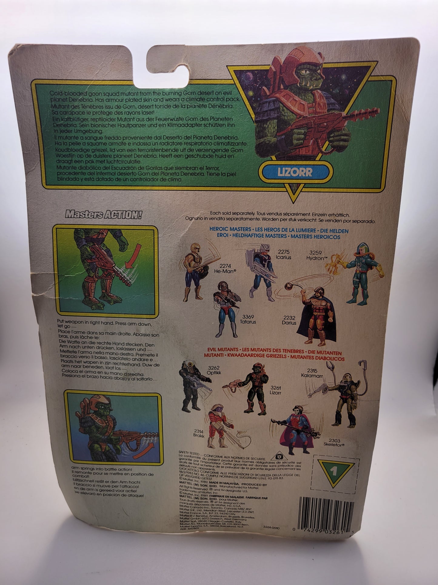 Mattel 1989 He-Man Masters of the Universe Lizorr Action Figure