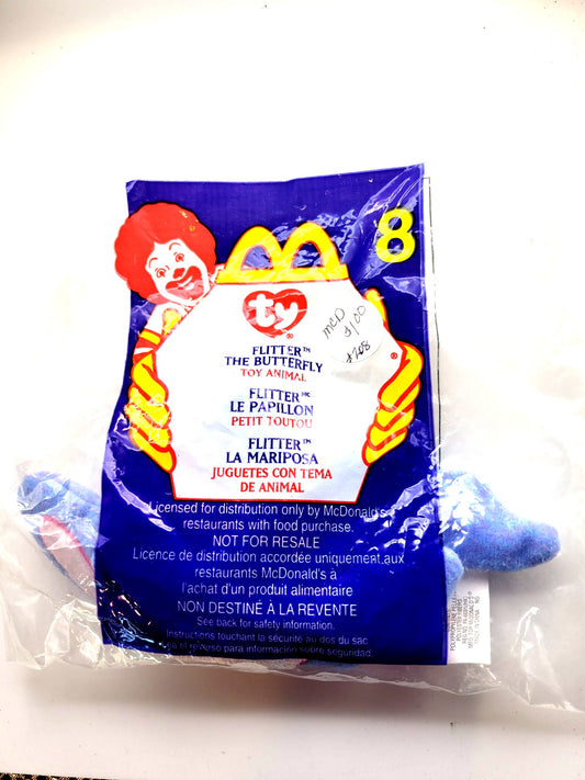McDonald's 2000 Happy Meal TY Flitter The Butterfly Beanie Baby