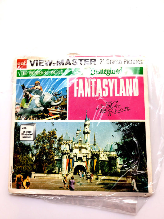 Viewmaster The Wonderful World Of Disneyland Fantasyland 3 Reels With Booklet