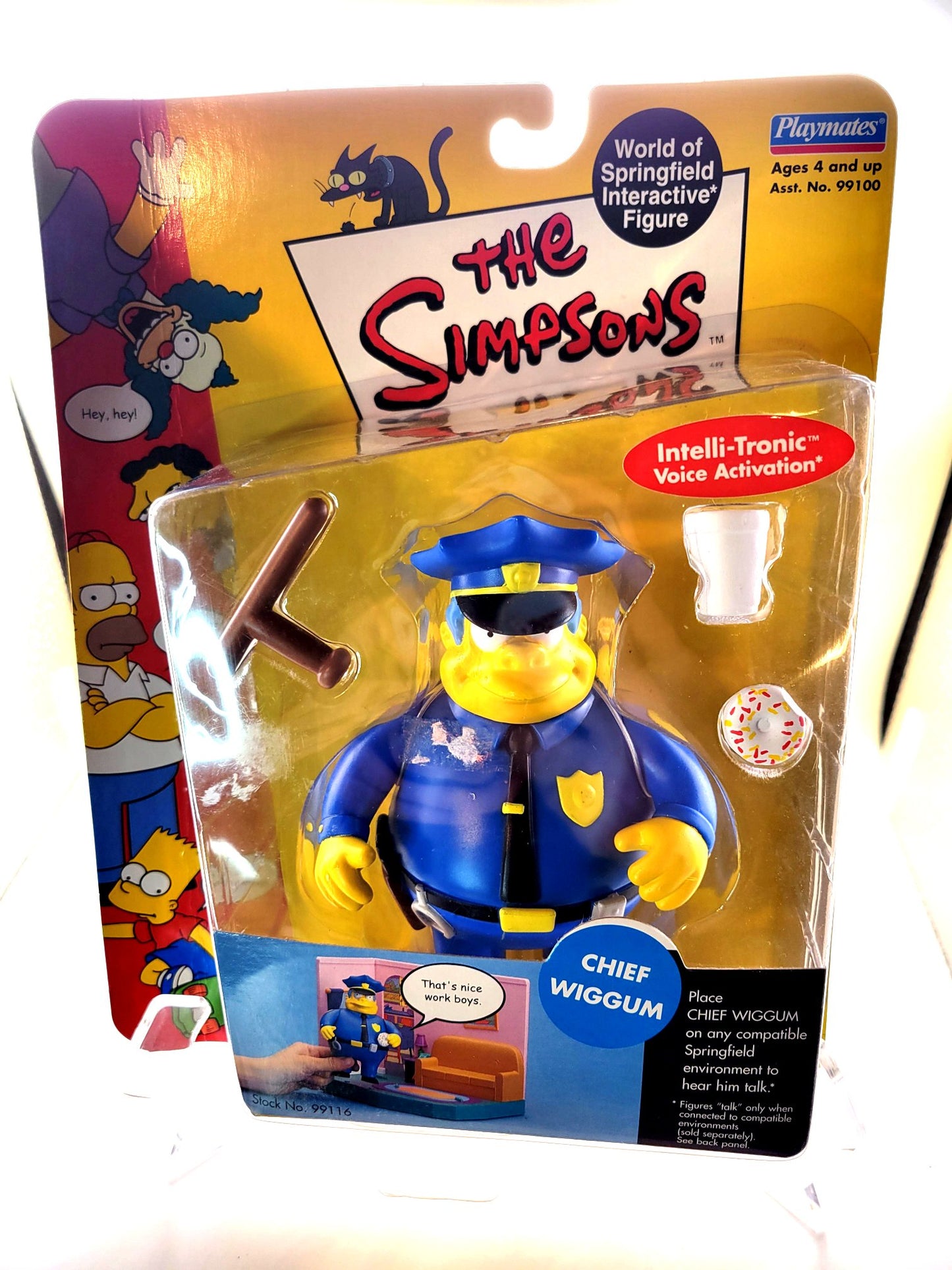 Playmates The Simpsons (2000) Intelli-Tronic Chief Wiggum Action Figure