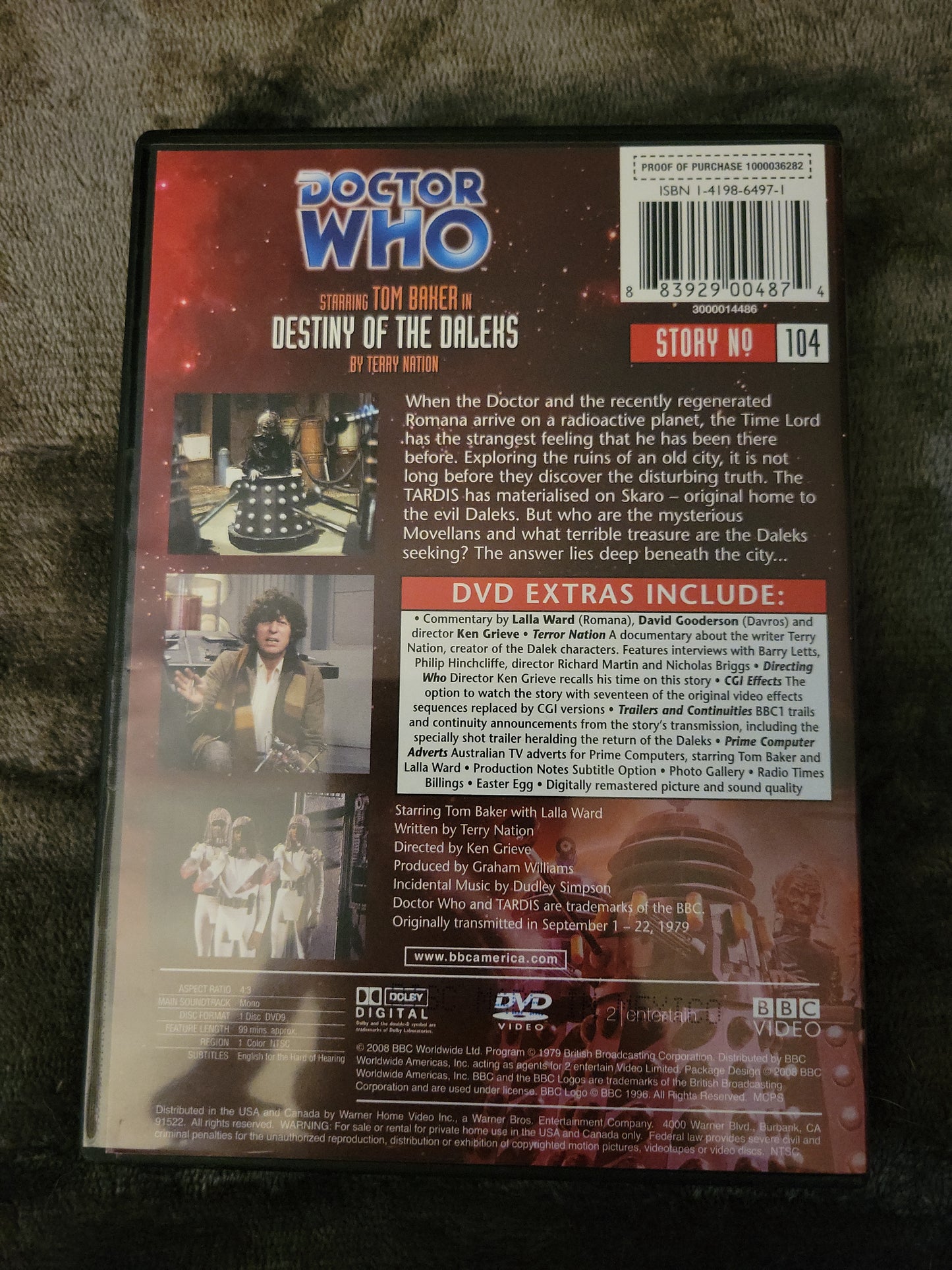 BBC Video Doctor Who Destiny of The Daleks DVD