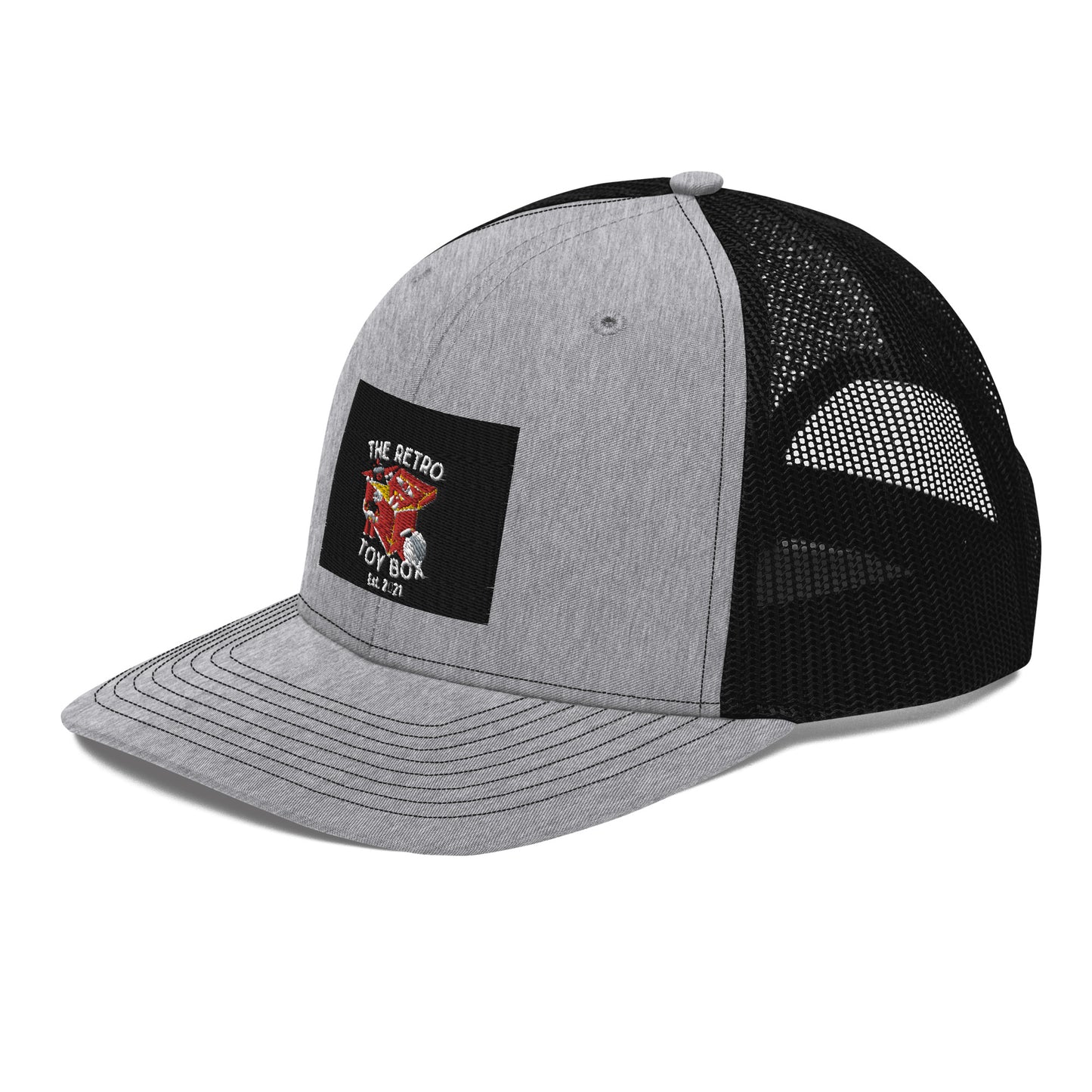 The Retro Toybox Grey and Black Trucker Cap